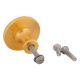 Yellow Round Metal and Resin Cabinet Knobs